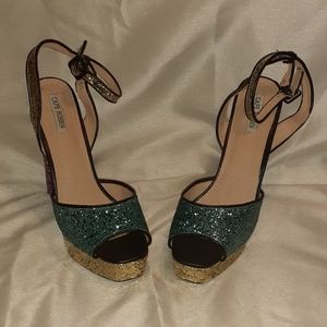 Womens Muti Colored Platforms